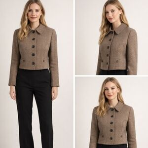 ÉMOTIONS BROWN TROUSER JACKET SIZE LARGE